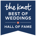 We have been selected as a member of The Knot's Best of Weddings Hall of Fame